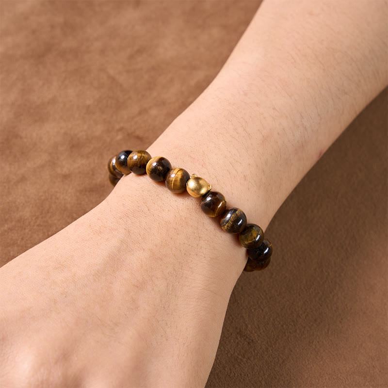 Buddha Stones Tigerauge-Katzenkopf-Kupfer-Armband - image 8