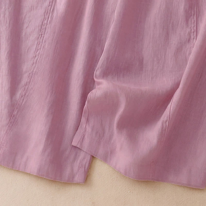 Buddha Stones Lässige, minimalistische Cropped-Hose mit Reißverschluss für Damen, Damenhose mit weitem Bein und Taschen, ideal für Frühling und Sommer - image 32