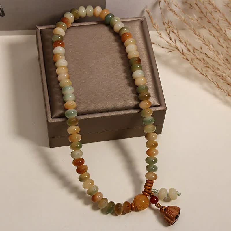 Buddha Stones Weißes Bodhi-Samen-Lotus-Reinheit-Doppelwickelarmband - image 4