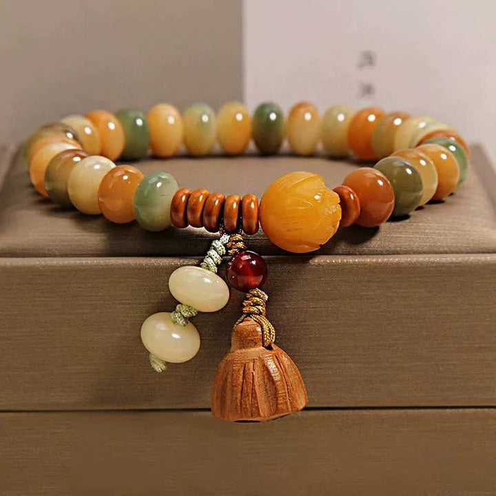 Buddha Stones Weißes Bodhi-Samen-Lotus-Reinheit-Doppelwickelarmband - Einfach wickeln (Handgelenkumfang: 14–15 cm) - image 10
