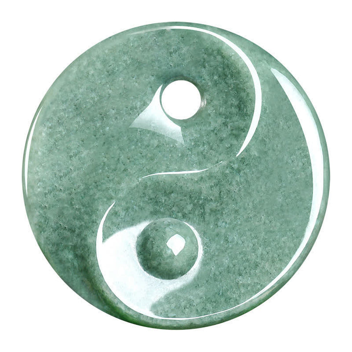 Buddha Stones Halskette aus geflochtenem Band mit Yin-Yang-Symbol aus grünem Jade - image 10
