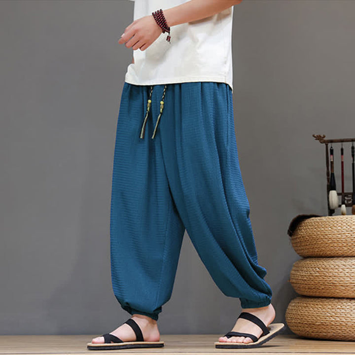 Buddha Stones Lässige Boho-Haremshose für Herren mit Kordelzug und Tasche – ideal für Frühling und Herbst - image 14