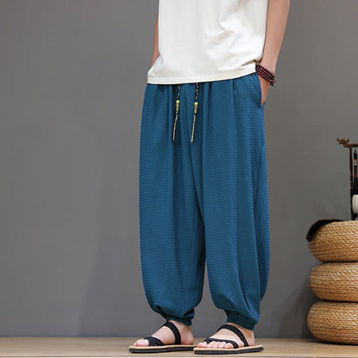 Buddha Stones Lässige Boho-Haremshose für Herren mit Kordelzug und Tasche – ideal für Frühling und Herbst - image 9