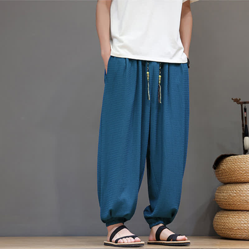 Buddha Stones Lässige Boho-Haremshose für Herren mit Kordelzug und Tasche – ideal für Frühling und Herbst - image 12