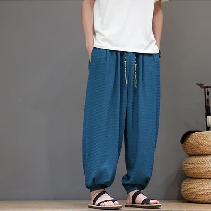 Buddha Stones Lässige Boho-Haremshose für Herren mit Kordelzug und Tasche – ideal für Frühling und Herbst - image 12