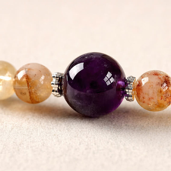 Buddha Stones Citrin Pi Xiu Doppelarmband für Fülle und Reichtum - image 16