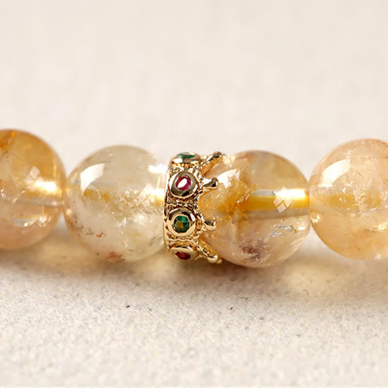 Buddha Stones Citrin Pi Xiu Doppelarmband für Fülle und Reichtum - image 17