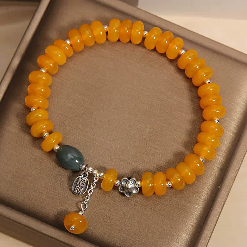 Buddha Stones Armband aus gelbem und grünem Achat – ein Symbol für Wohlstand - image 3