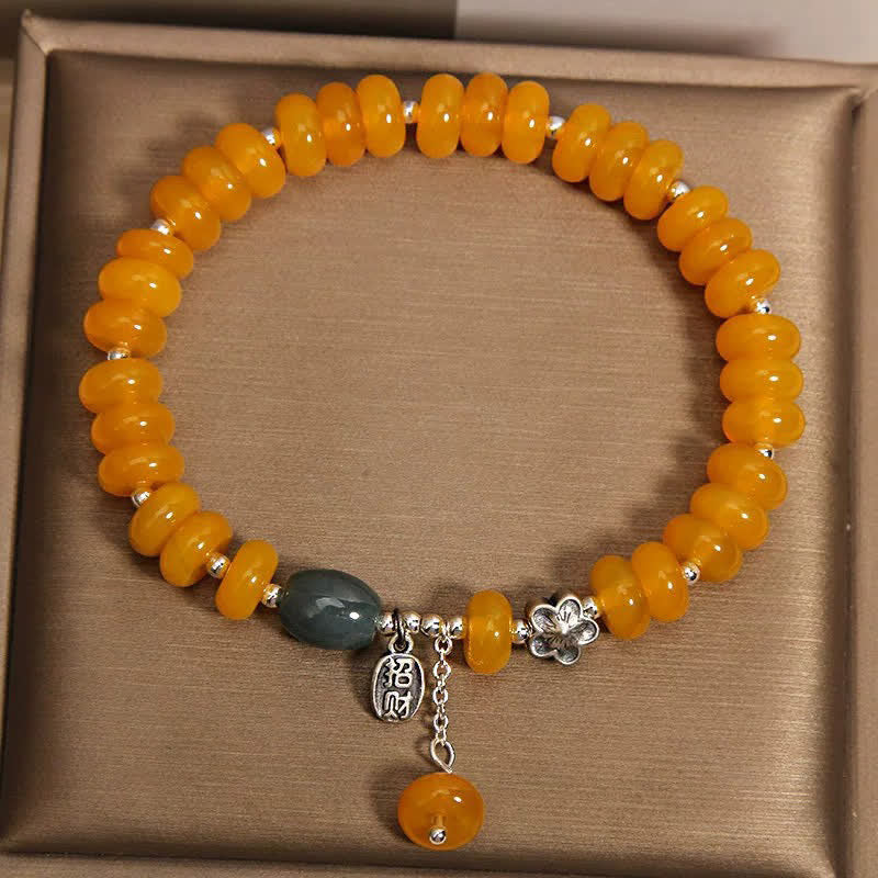 Buddha Stones Armband aus gelbem und grünem Achat – ein Symbol für Wohlstand - image 2