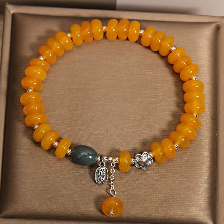 Buddha Stones Armband aus gelbem und grünem Achat – ein Symbol für Wohlstand - image 2