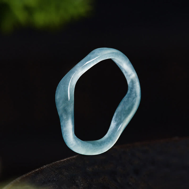 Buddha Stones Jade Glücksring (unregelmäßig) - image 2