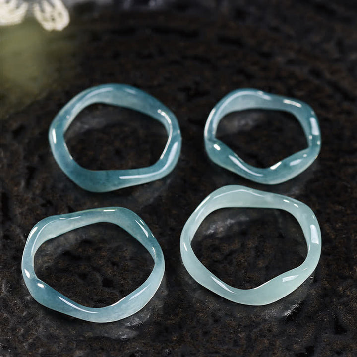 Buddha Stones Jade Glücksring (unregelmäßig) - image 4