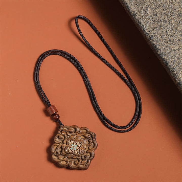 Buddha Stones Halskette aus Sappanholz, geschnitzt, Tang-Dynastie, Blumenharmonie - image 4