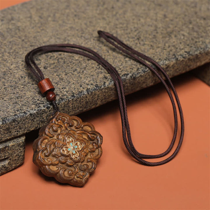 Buddha Stones Halskette aus Sappanholz, geschnitzt, Tang-Dynastie, Blumenharmonie - image 1