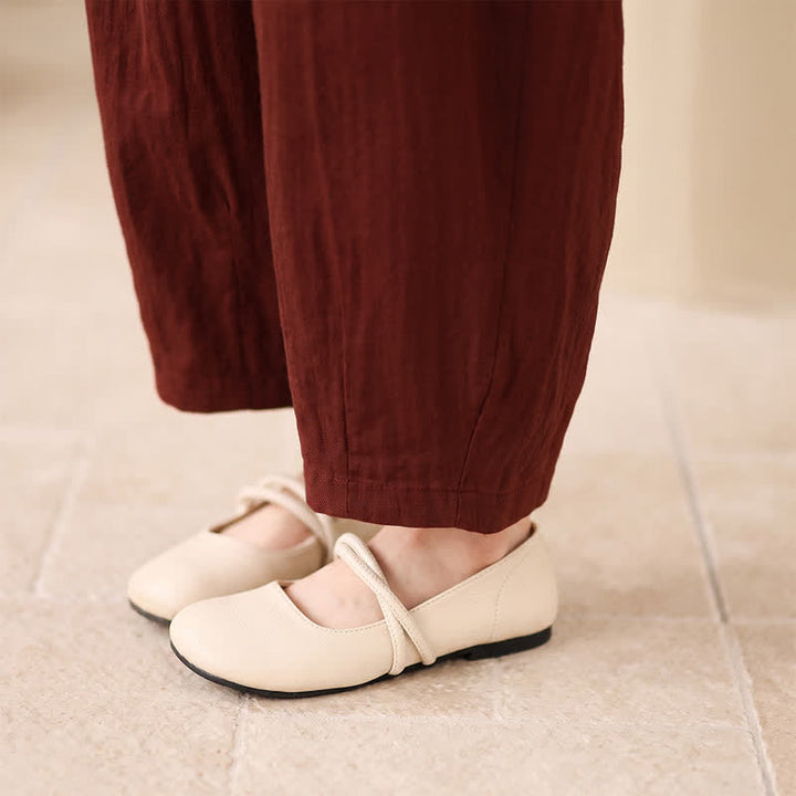 Buddha Stones Lässige, minimalistische Haremshose mit Kordelzug und Tasche für Frühling und Sommer - image 17