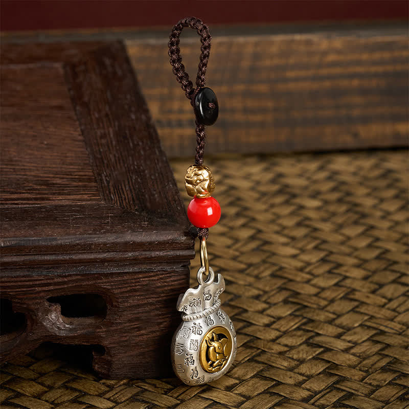 Buddha Stones Geflochtene Schlüsselanhänger mit chinesischen Tierkreiszeichen (Fu-Zeichen) - image 16