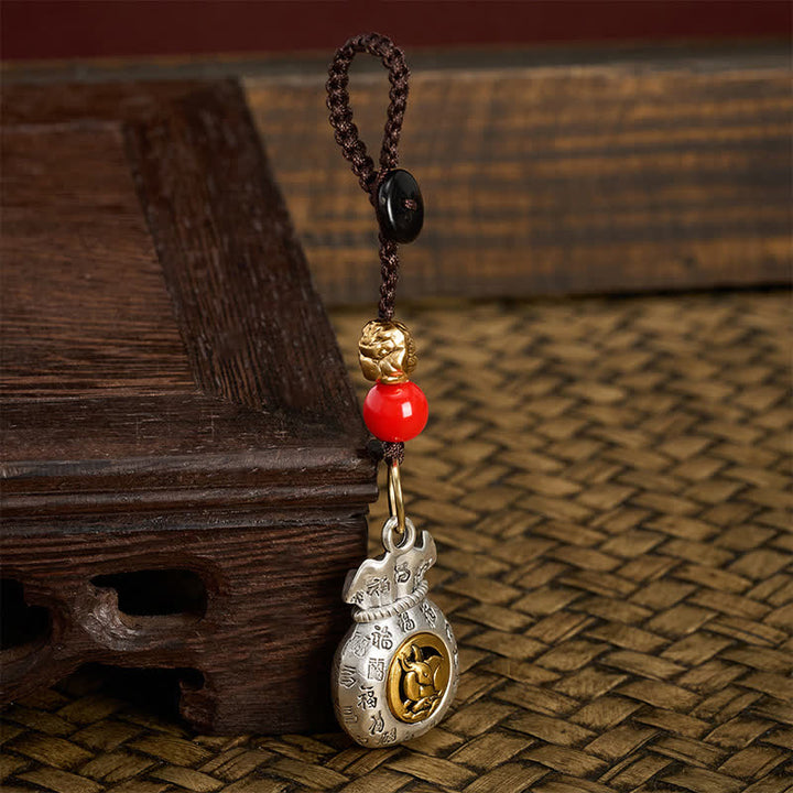 Buddha Stones Geflochtene Schlüsselanhänger mit chinesischen Tierkreiszeichen (Fu-Zeichen) - image 16