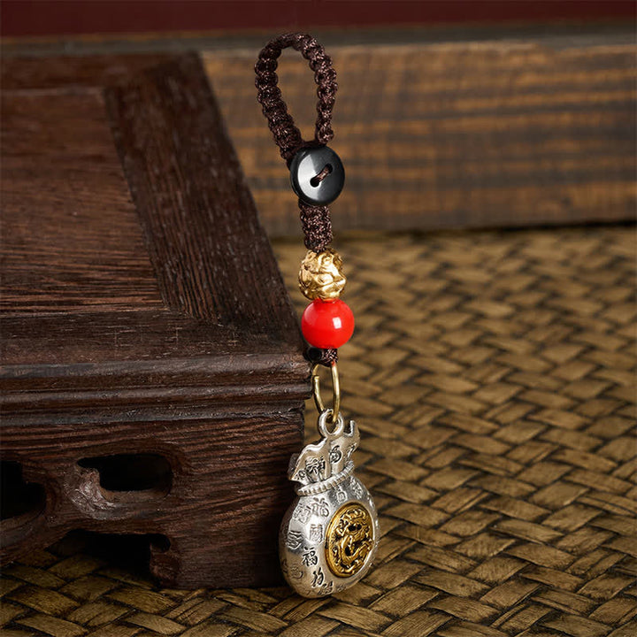 Buddha Stones Geflochtene Schlüsselanhänger mit chinesischen Tierkreiszeichen (Fu-Zeichen) - image 3