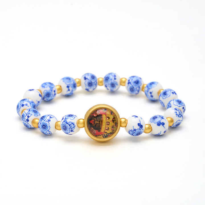 Buddha Stones Armband aus blau-weißen Porzellanperlen (Zakiram Wealth Beads) - image 7