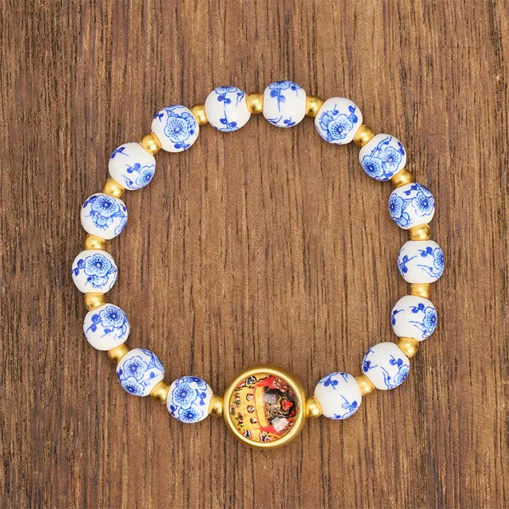 Buddha Stones Armband aus blau-weißen Porzellanperlen (Zakiram Wealth Beads) - image 1