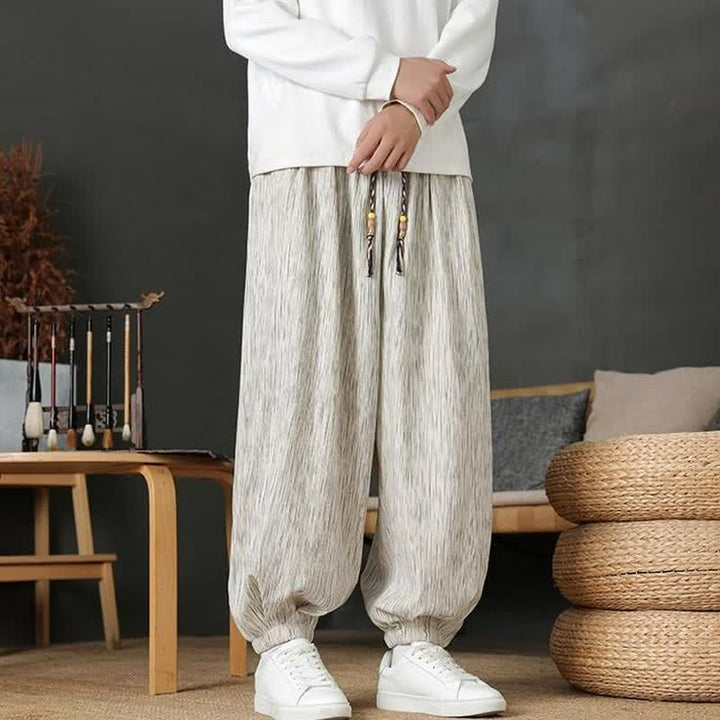 Buddha Stones Lässige Vintage-Herren-Haremshose mit Kordelzug und Tasche - image 20