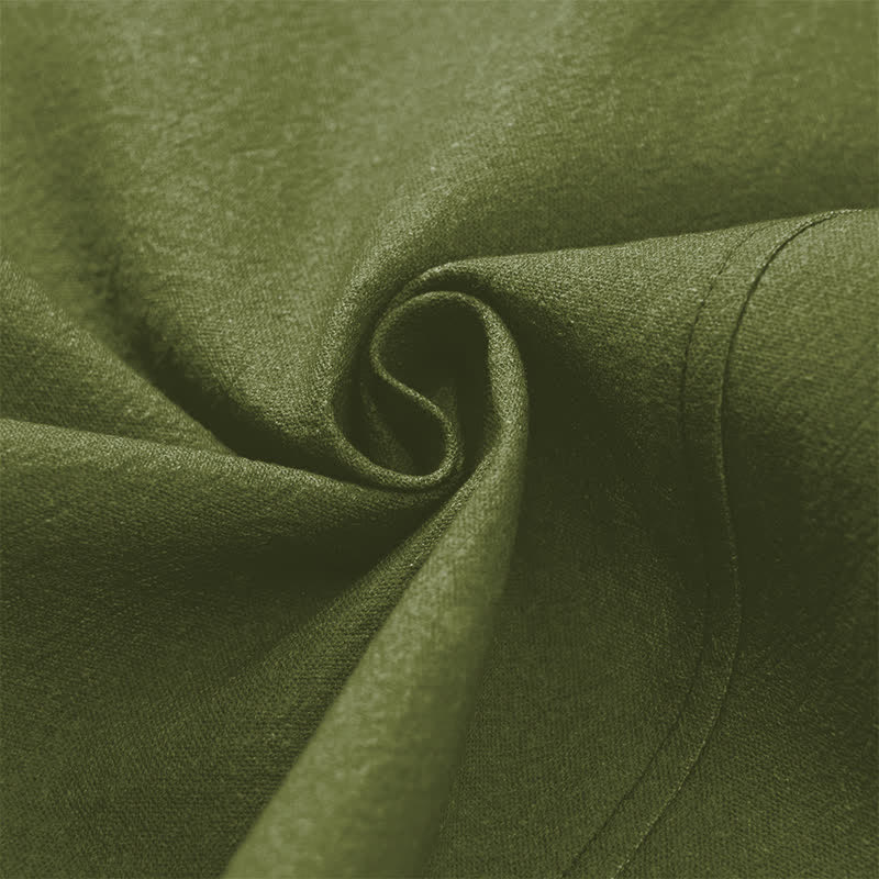 Buddha Stones Kimono für Herren aus Baumwolle und Bambus mit rotem Sonnenmuster und offener Vorderseite, gefertigt aus rotem Sonnenmuster. - image 5
