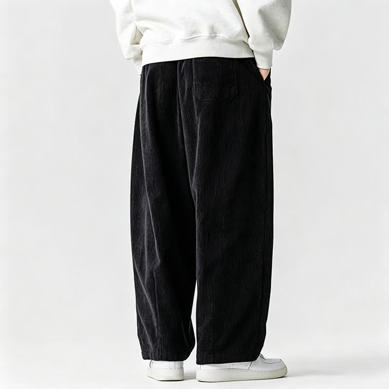 Buddha Stones Lässige Vintage-Herrenhose mit Kordelzug, lange Passform und Tasche – ideal für Herbst und Winter. - image 19