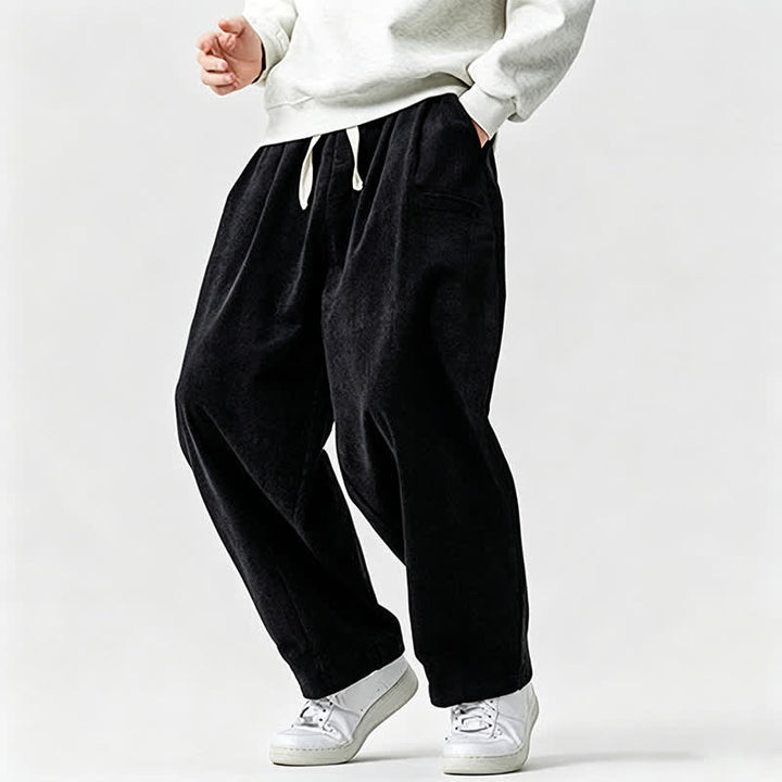 Buddha Stones Lässige Vintage-Herrenhose mit Kordelzug, lange Passform und Tasche – ideal für Herbst und Winter. - image 17