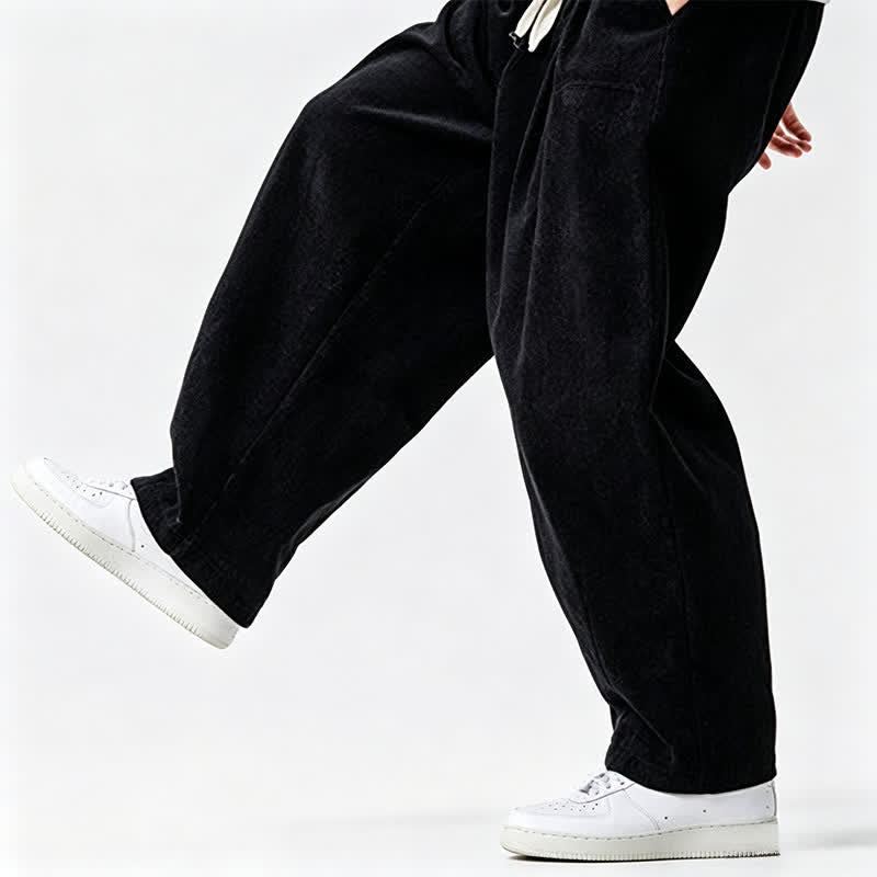 Buddha Stones Lässige Vintage-Herrenhose mit Kordelzug, lange Passform und Tasche – ideal für Herbst und Winter. - image 18