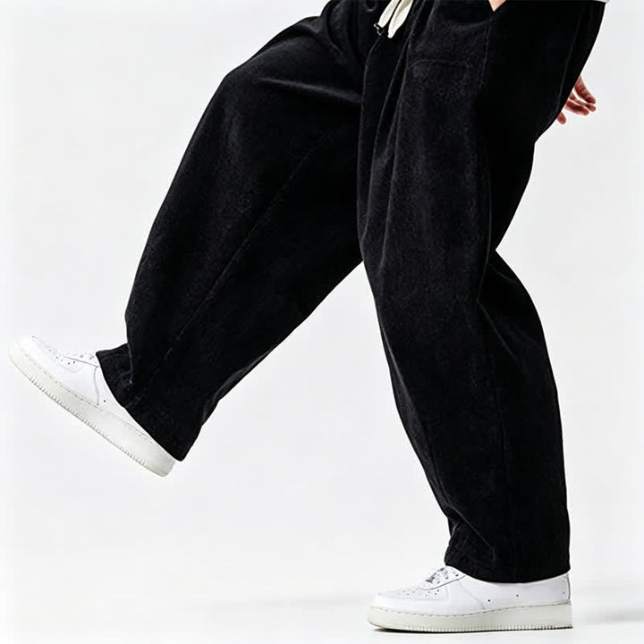 Buddha Stones Lässige Vintage-Herrenhose mit Kordelzug, lange Passform und Tasche – ideal für Herbst und Winter. - image 18