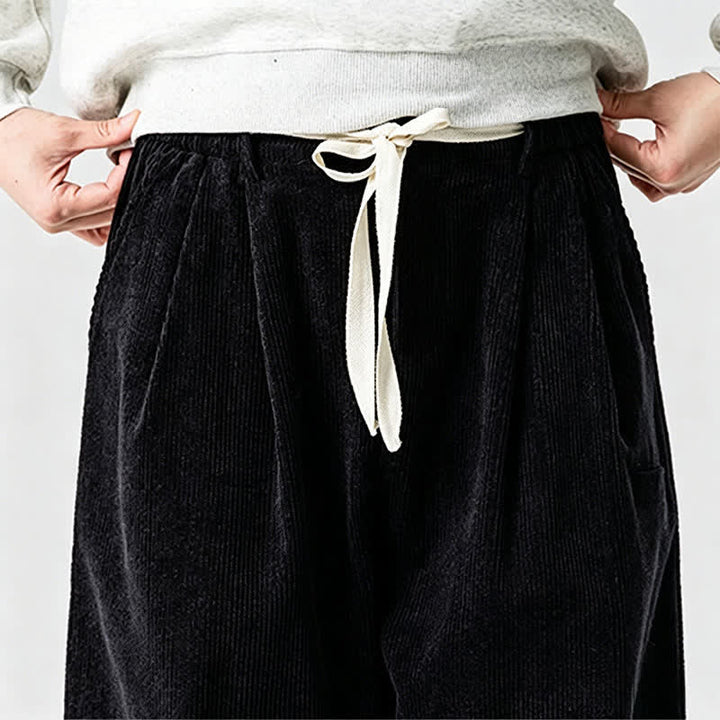 Buddha Stones Lässige Vintage-Herrenhose mit Kordelzug, lange Passform und Tasche – ideal für Herbst und Winter. - image 20