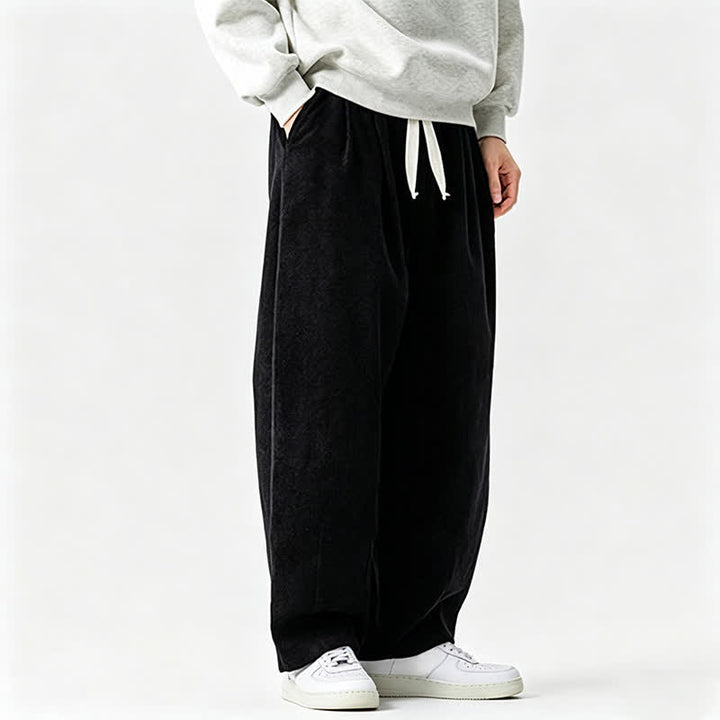 Buddha Stones Lässige Vintage-Herrenhose mit Kordelzug, lange Passform und Tasche – ideal für Herbst und Winter. - image 16
