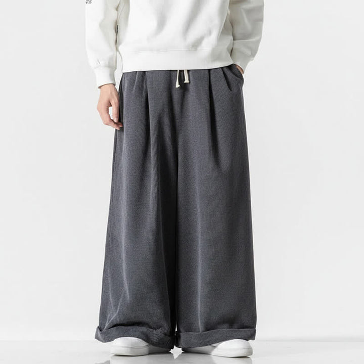 Buddha Stones Lässige Cordhose für Herren, lange Hose mit Kordelzug, weitem Bein und Tasche, ideal für Herbst und Winter. - DimGray - US/UK/AU46, EU56 (5XL) - image 0