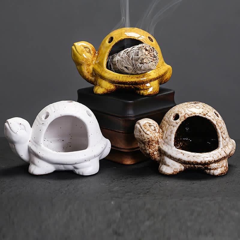 Buddha Stones Keramik-Räuchergefäß „Schildkröte“ - image 18
