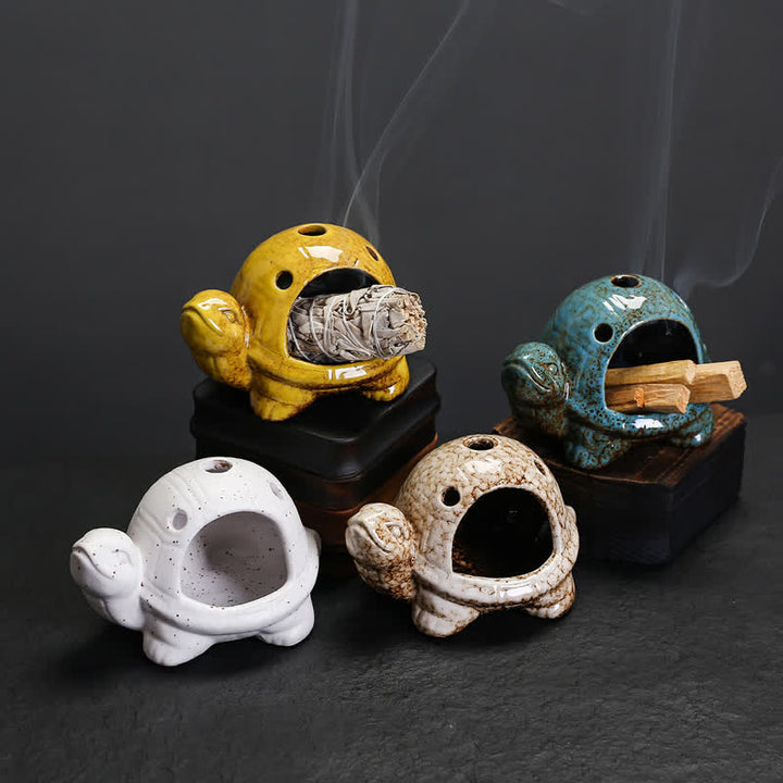 Buddha Stones Keramik-Räuchergefäß „Schildkröte“ - image 21