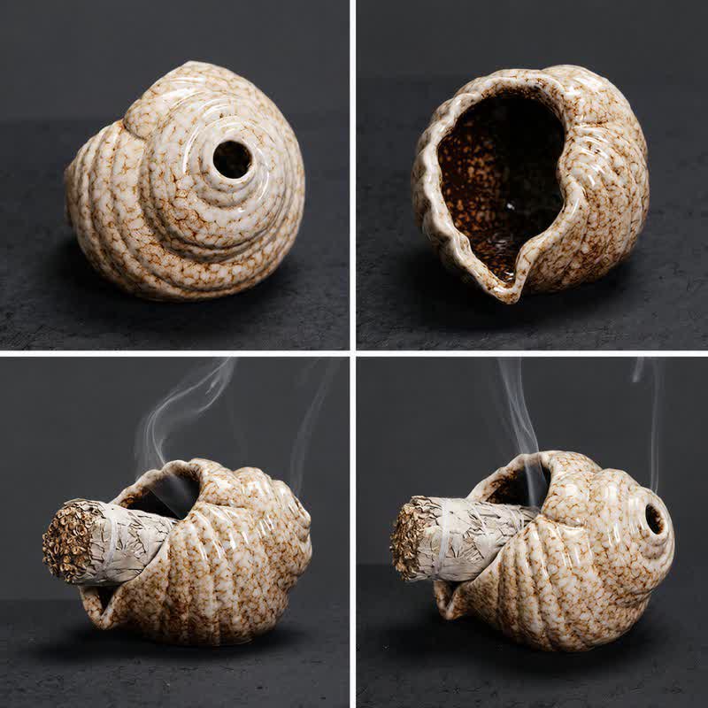 Buddha Stones Räuchergefäße aus Keramik (Shankha) - image 12