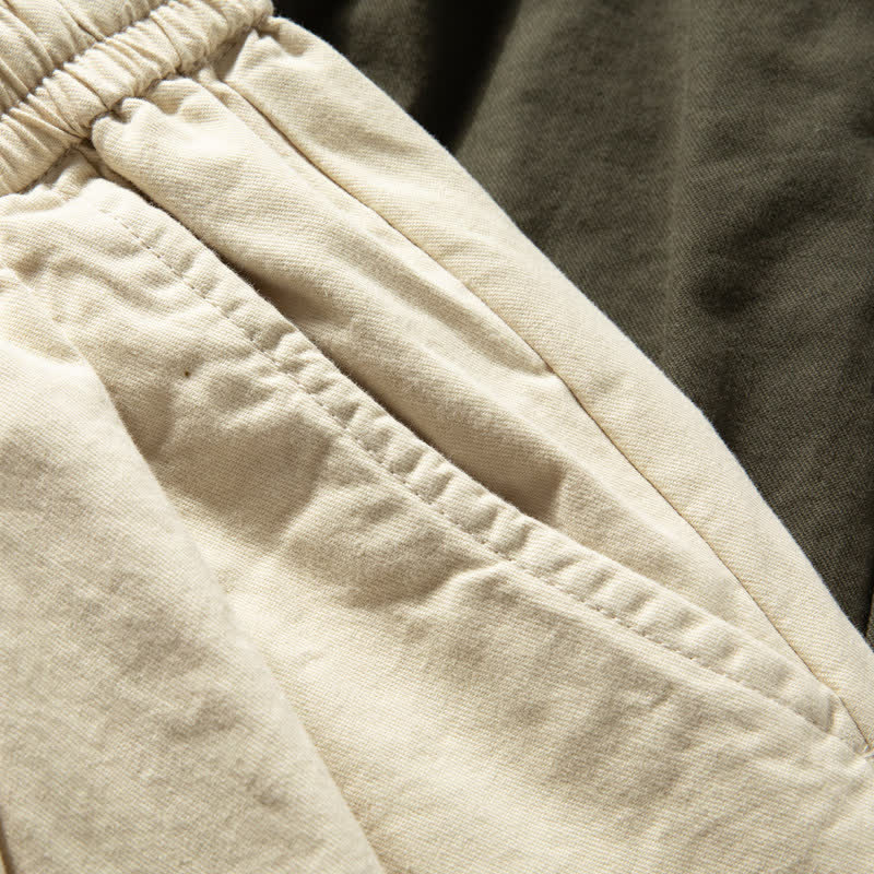 Buddha Stones Klassische Herrenhose mit geradem Bein, geradem Bein und Taschen, Kordelzug, Knöchelbreite, einfarbig, für Frühling und Herbst - image 6