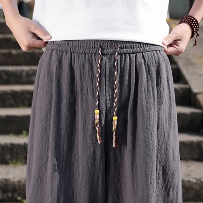 Buddha Stones Frühling/Herbst Retro Lässige Lange Hose für Herren, Gerades Bein, Mit Taschen - image 8