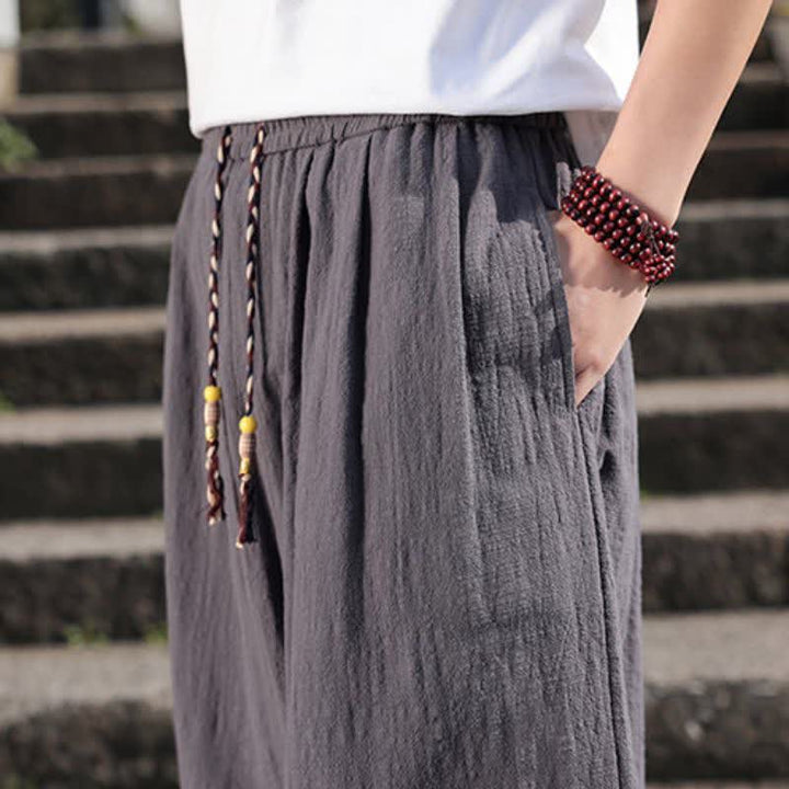 Buddha Stones Frühling/Herbst Retro Lässige Lange Hose für Herren, Gerades Bein, Mit Taschen - image 9