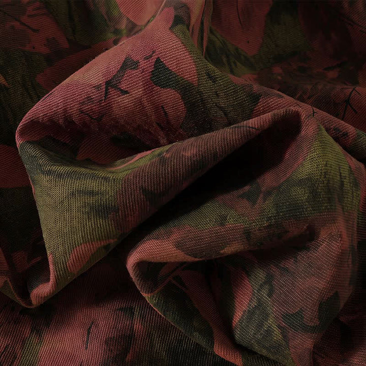 Buddha Stones Elegantes Vintage-Herbstkleid für Damen mit Blumenmuster, langen Ärmeln, Knopfleiste, Taschen und Knopfleiste - image 17