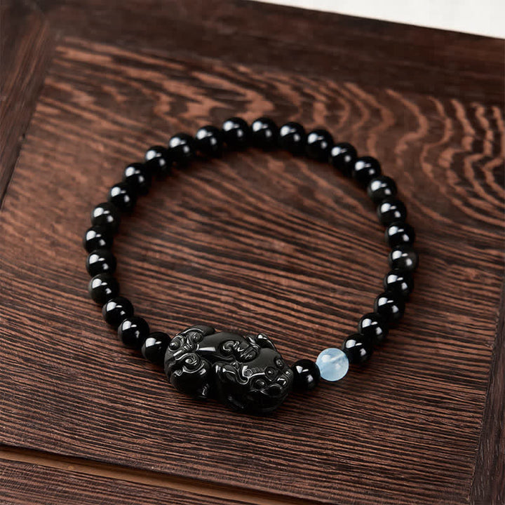 Buddha Stones Regenbogen-Obsidian-Pi-Xiu-Armband für Wohlstand und positive Transformation - image 2