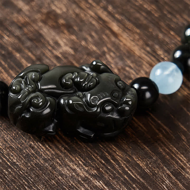 Buddha Stones Regenbogen-Obsidian-Pi-Xiu-Armband für Wohlstand und positive Transformation - image 4