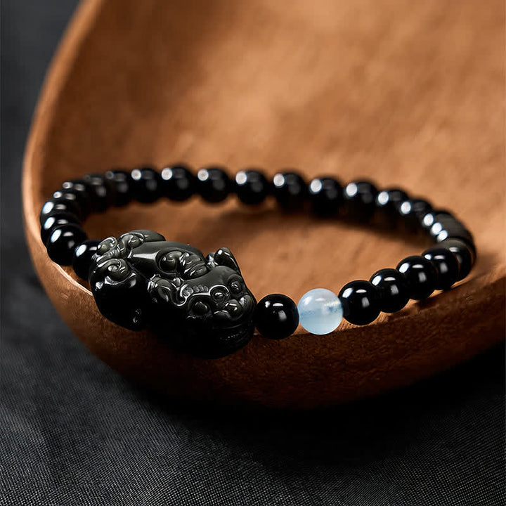 Buddha Stones Regenbogen-Obsidian-Pi-Xiu-Armband für Wohlstand und positive Transformation - image 1