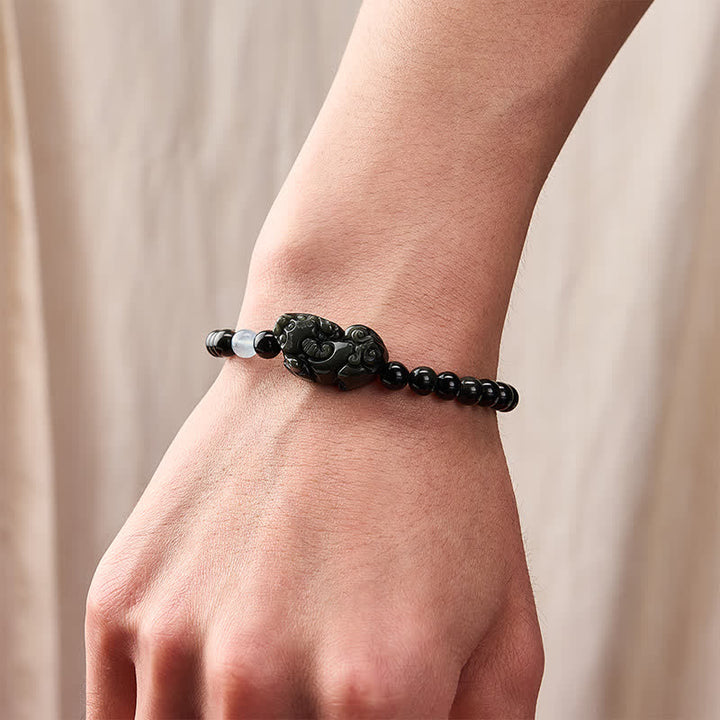 Buddha Stones Regenbogen-Obsidian-Pi-Xiu-Armband für Wohlstand und positive Transformation - image 3