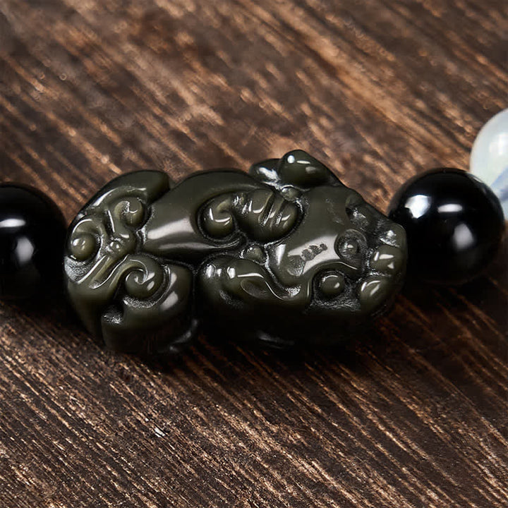 Buddha Stones Regenbogen-Obsidian-Pi-Xiu-Armband für Wohlstand und positive Transformation - image 15