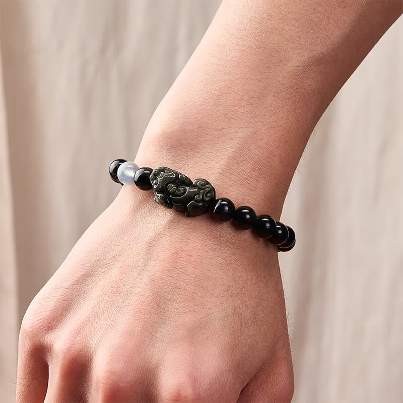 Buddha Stones Regenbogen-Obsidian-Pi-Xiu-Armband für Wohlstand und positive Transformation - image 14