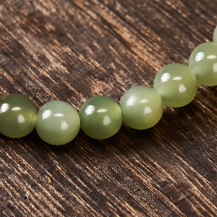 Buddha Stones Armband aus natürlichen Hetian-Jade-Glücksperlen mit Farbverlauf - image 11