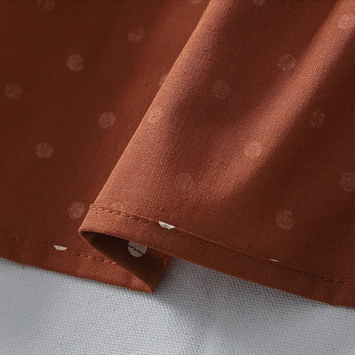 Buddha Stones Frühlingshaftes Vintage-Kleid mit Stufenmuster, Polka-Dots, langen Ärmeln und Taschen - image 13