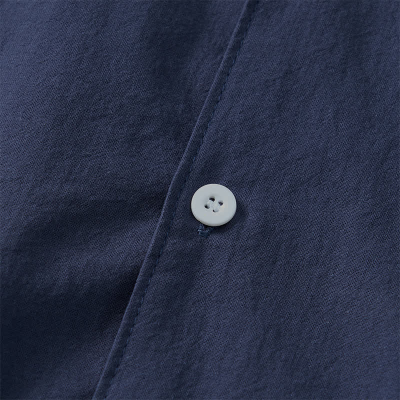Buddha Stones Minimalistisches, klassisches Langarmhemd für Herren mit Knopfleiste – ideal für Frühling und Herbst - image 15