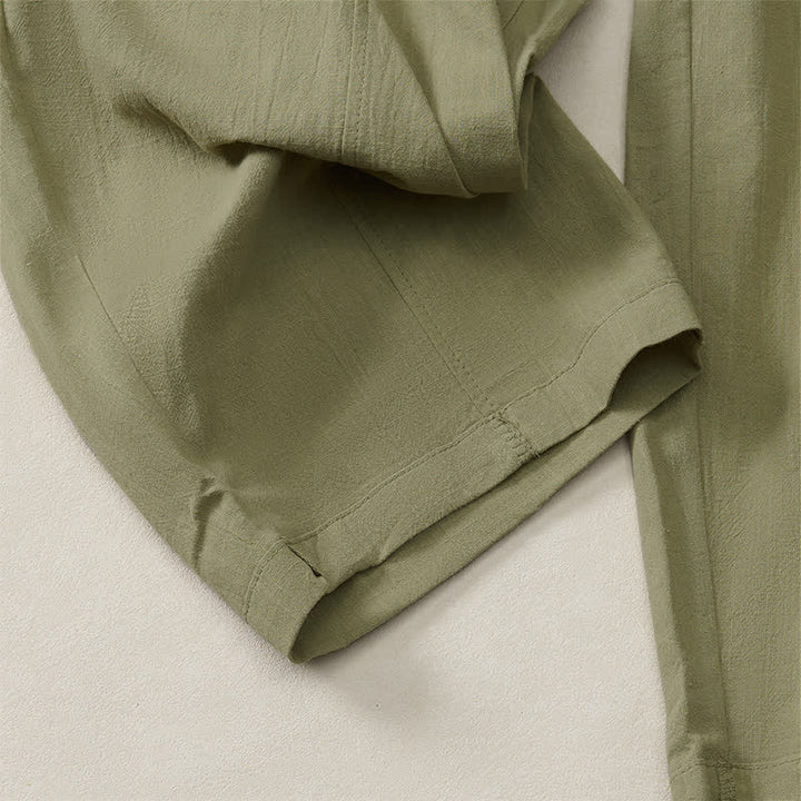 Buddha Stones Lässige, einfarbige Knöchelhose für Damen, gerades Bein, mit Taschen, ideal für Frühling und Sommer - image 30